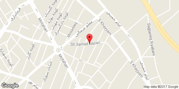 موقعیت خواربار فروشی قره داغی روی نقشه