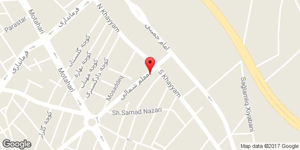 موقعیت دفتر مرکزی شرکت رنگین گچ میانه روی نقشه