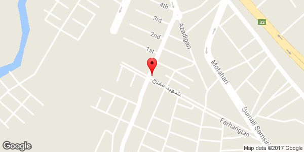 موقعیت فروشگاه لباس باليزا روی نقشه