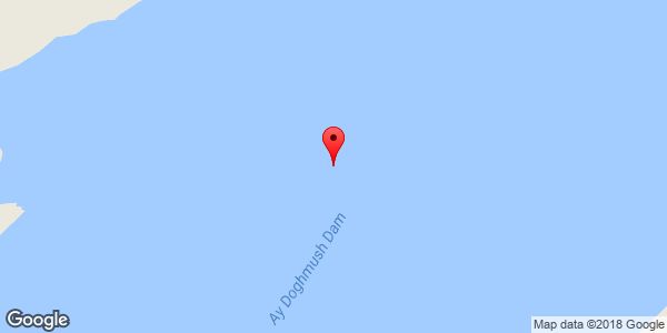 موقعیت سد آیدوغموش روی نقشه