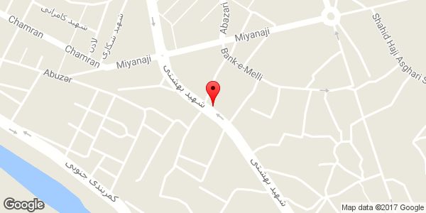 موقعیت ظروف مسی روی نقشه