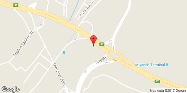 موقعیت تالار و رستوران خیام روی نقشه