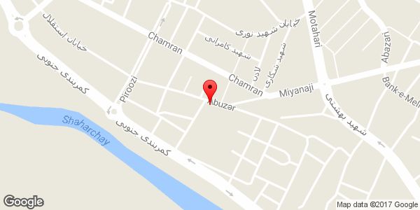 موقعیت دبیرستان پسرانه نمونه دولتی شهید باکری روی نقشه