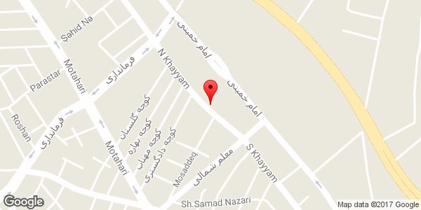 موقعیت کتابفروشی و خدمات کامپیوتری روی نقشه